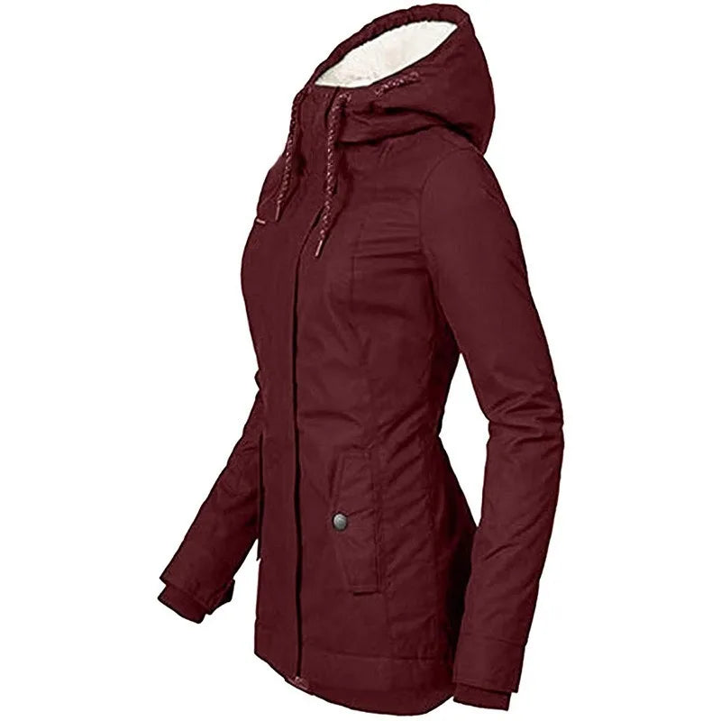 Parka Femme Mi-Longue UZZDSS Plush