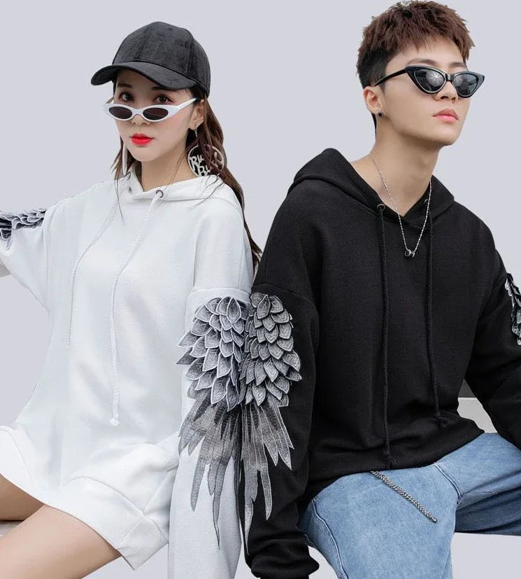 Hoodie Brodé "Angel Wings" - Luxury Hip-Hop