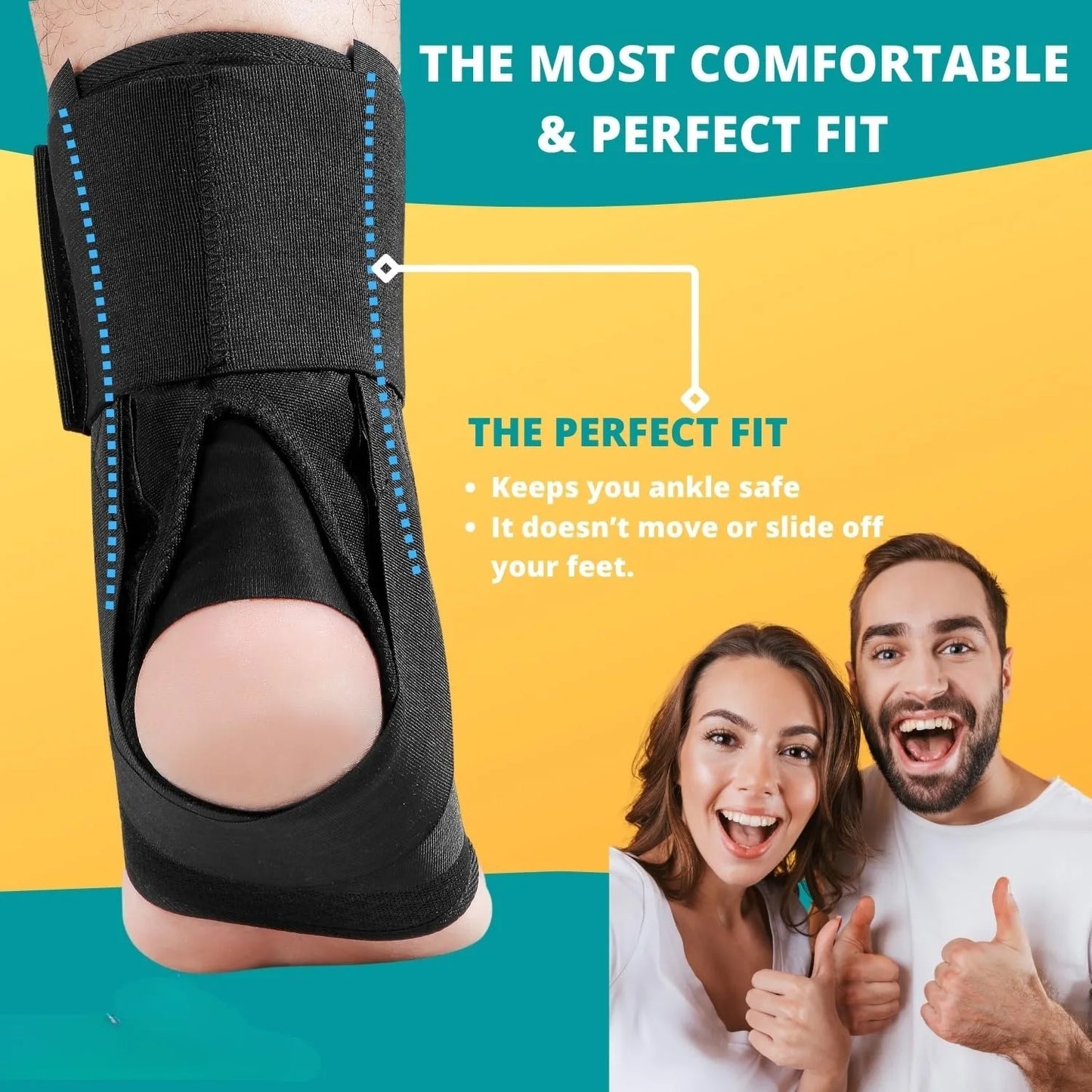 1Pcs Adjustable Lace-Up Ankle Support, Suitable for Both Men And Women - Breathable Sports with Flexible Stability ,, Non-Slip
