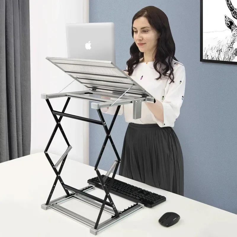 Standing laptop height-adjustable desk folding desktop height-adjustable frame and eye-level stand Laptop Parts Accessories