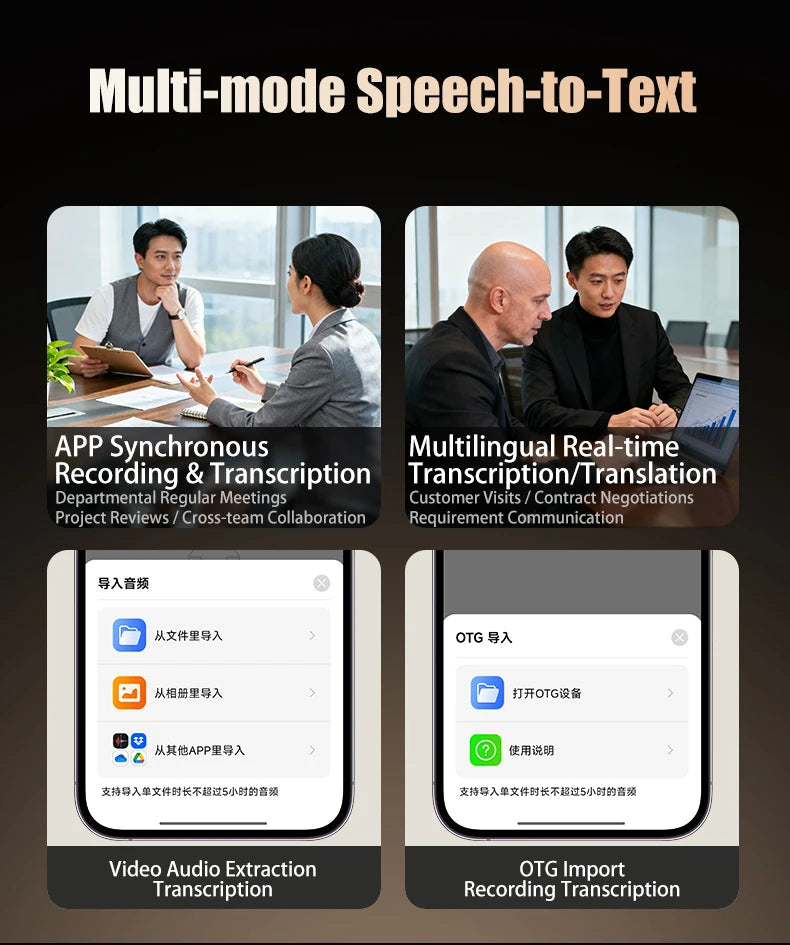 AI Digital Audio Recorder AI Voice to Text/Translation 98% Accuracy ChatGPT 72 Languages HD Noise Reduction Classroom Recording