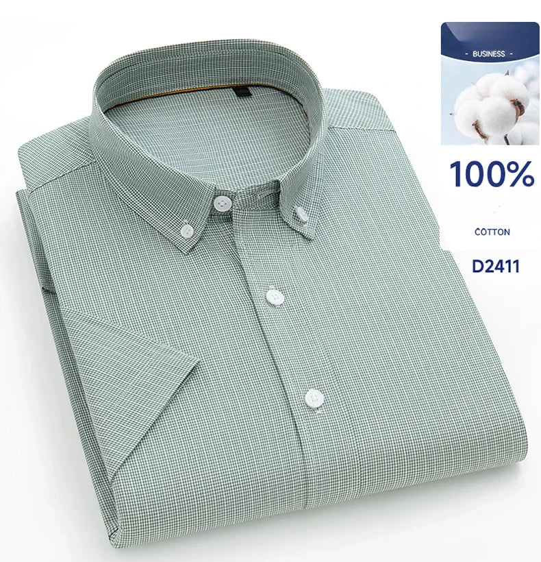 Chemise MC Coton Slim Fit Korean