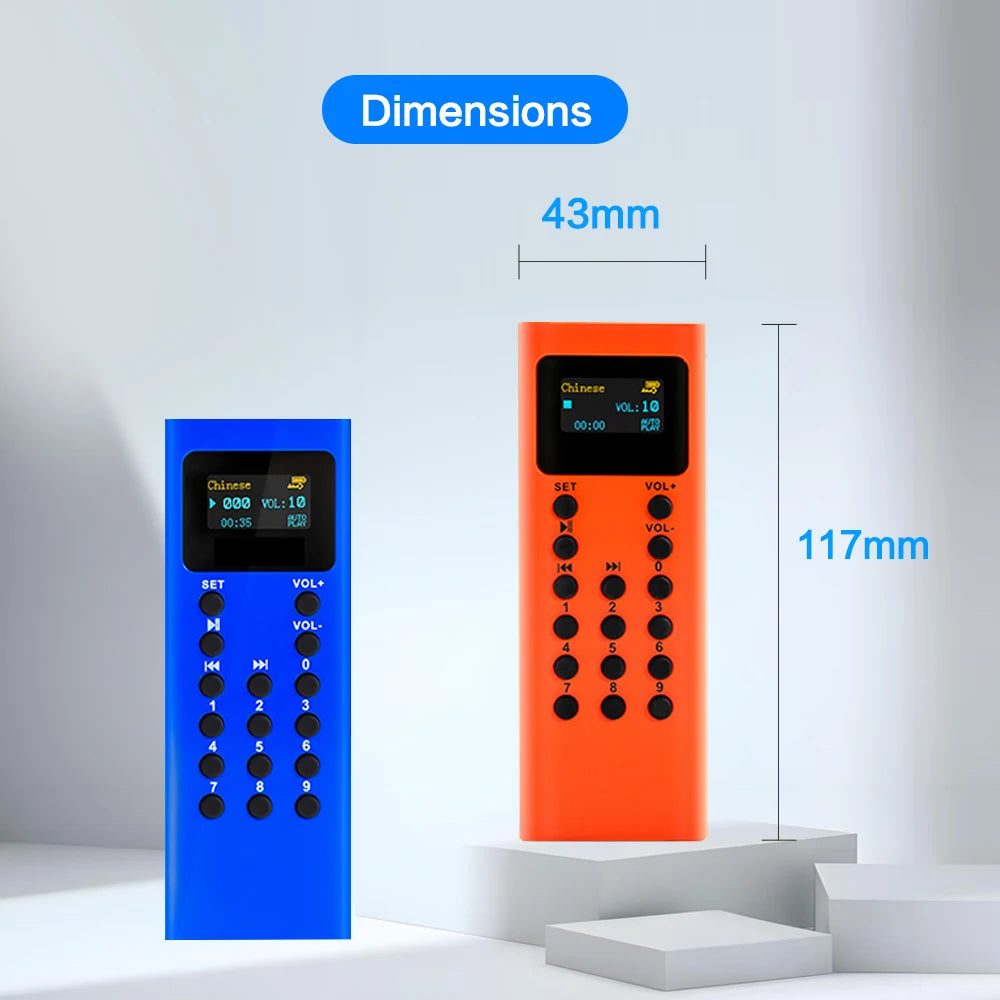 16GB Audio Guide System Museum Tourism Scenic Spot Audio Guide MP3 Player Different Languages Audio Guide