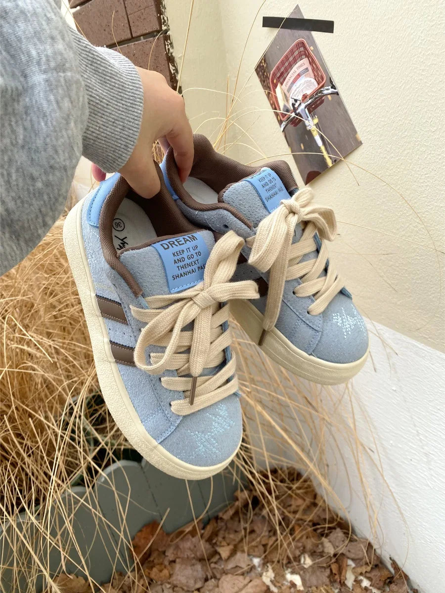 Women's Shoes 2025 Spring New Platforms Sneakers Breathable White Shoes Comfortable Casual Flats Non Slip Vulcanized Shoes