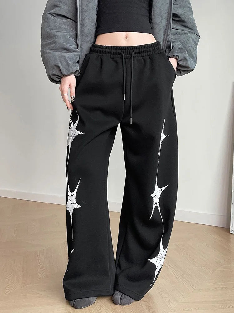 Jogging Streetwear Étoiles Lettres Femme