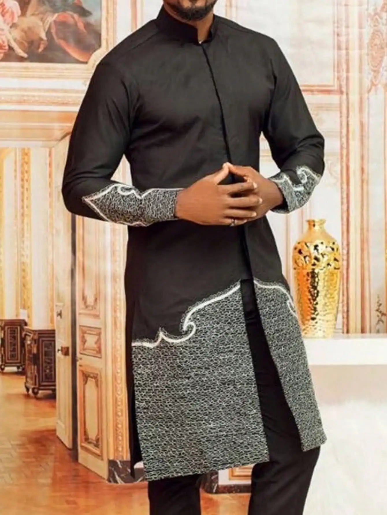 Ensemble Kaftan Africain Brode 2 Pieces