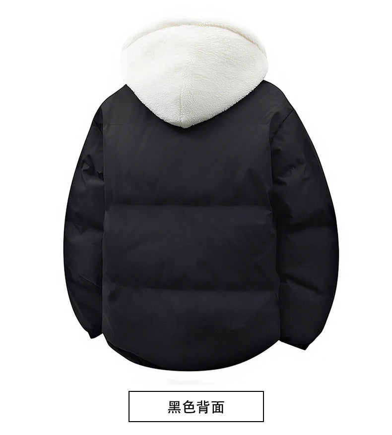 Parka Homme Agneau Fleece Faux 2 Pieces
