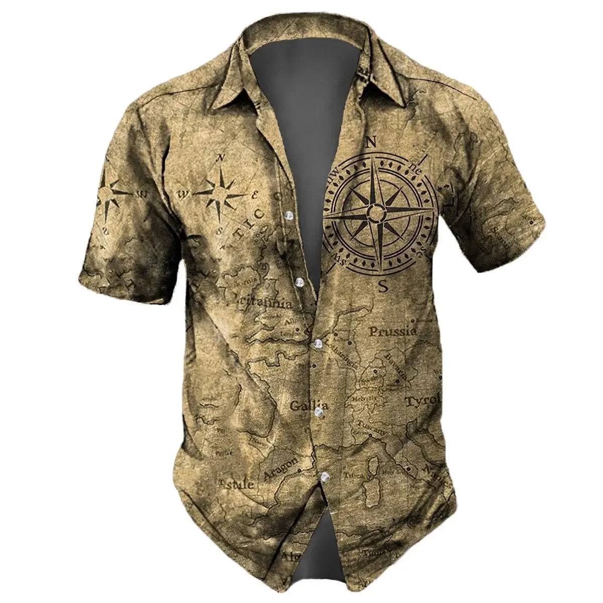 Chemise MC Hawaiian Nautique 3D Retro