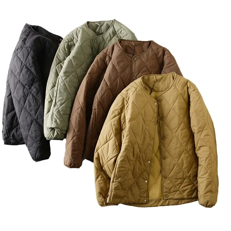 Manteau Coton Losange Couple Leger Hiver