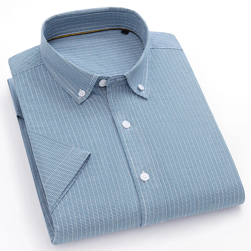 Chemise MC Coton Slim Fit Korean