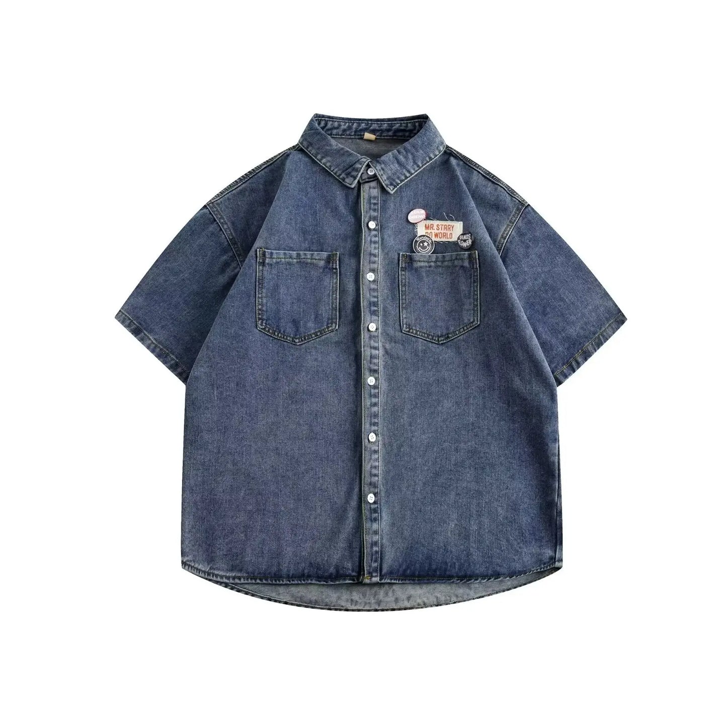 Ensemble Denim Harajuku Chemise Jean Retro
