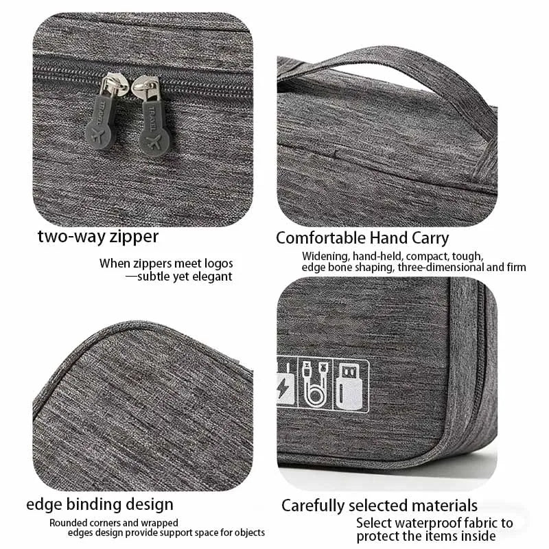 1/Ppcs Electronic Product Storage Bag Waterproof Electronic Storage Bag Portable USB Data Cable Charger Plug Storage Bag