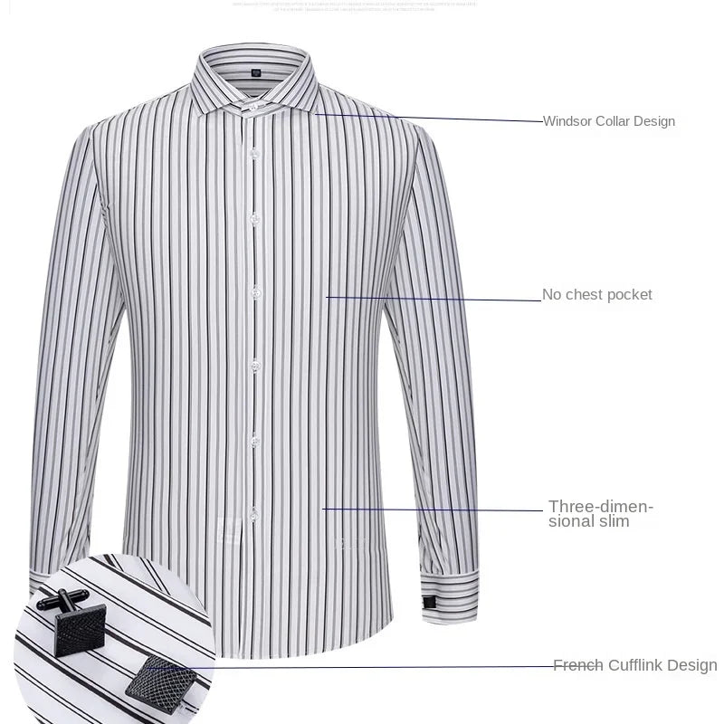 Chemise ML Slim Windsor Cufflinks Rayee