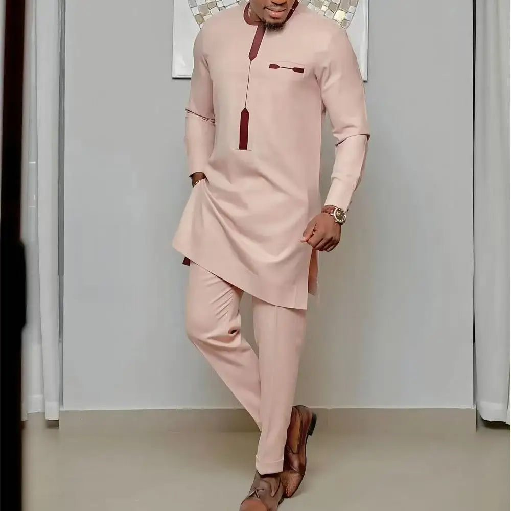 Ensemble Kaftan Africain Brode 2 Pieces