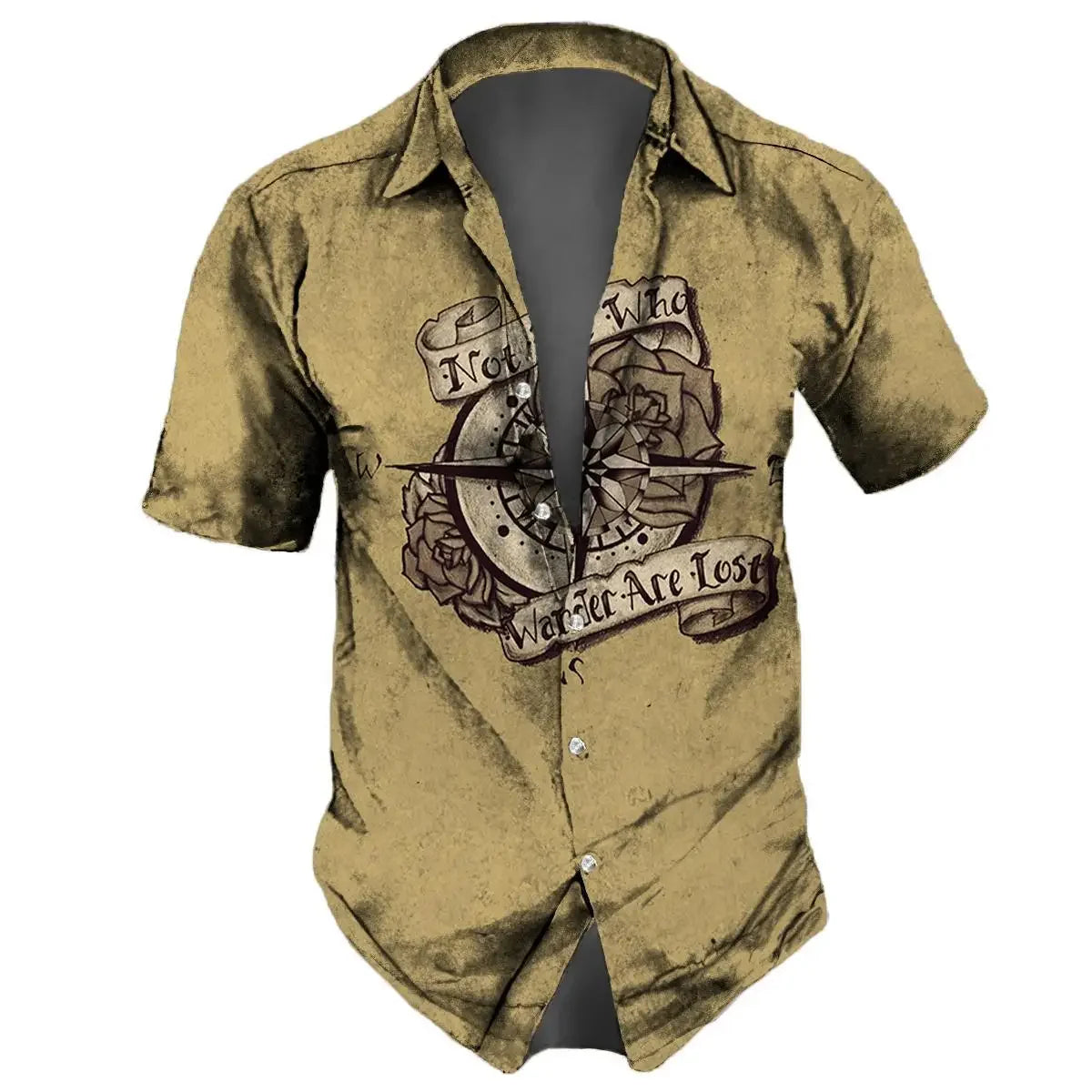 Chemise MC Hawaiian Nautique 3D Retro