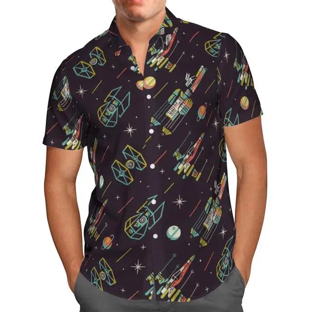 T-Shirt Hawaiian 3D Vaisseau Spatial