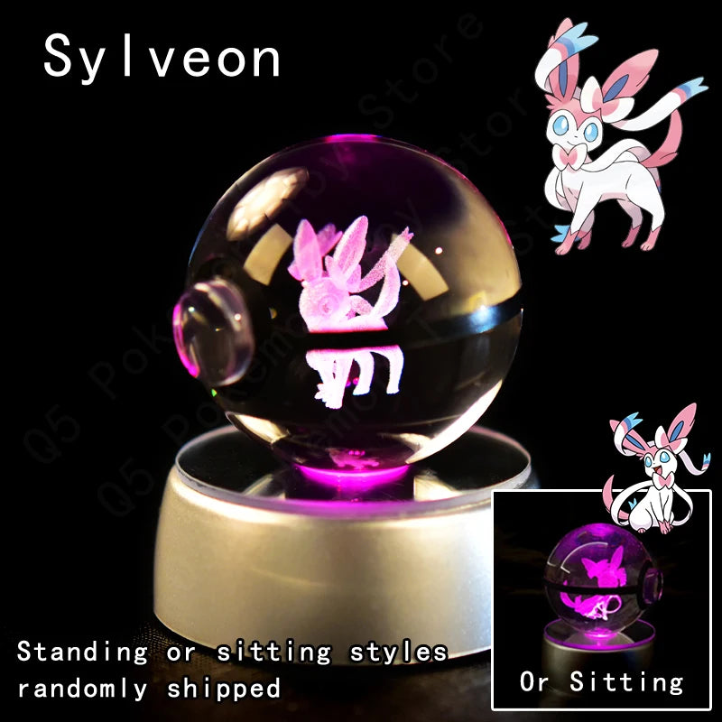 Veilleuse Pokémon 3D - Cristal de Collection (Pikachu/Gengar)
