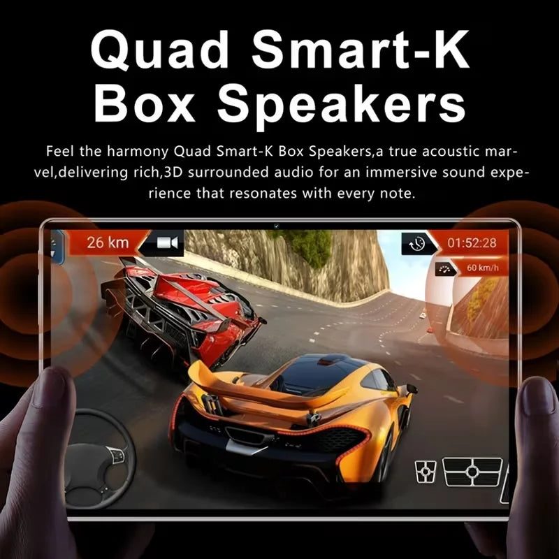 Portable Android 15 Tablet 8GB+256GB, 4000mAh Long Battery, HD Camera for Remote Work & Study