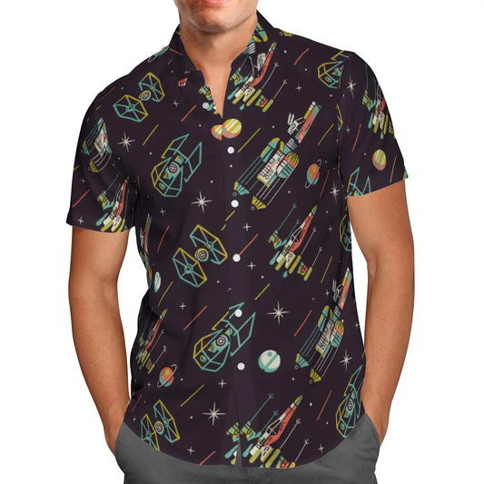 T-Shirt Hawaiian 3D Vaisseau Spatial