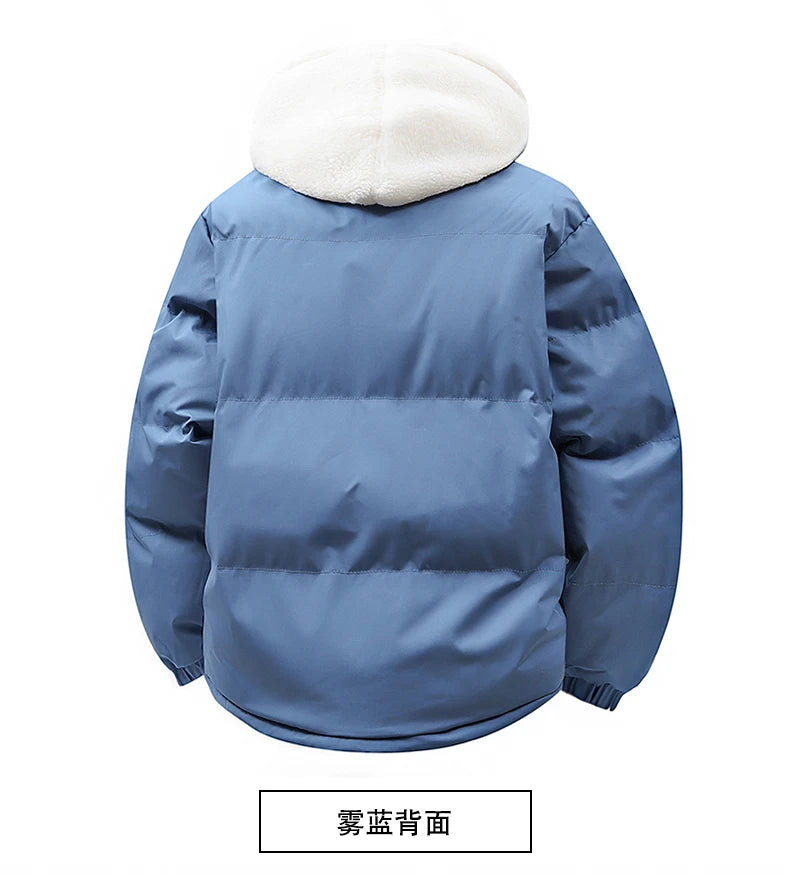 Parka Homme Agneau Fleece Faux 2 Pieces