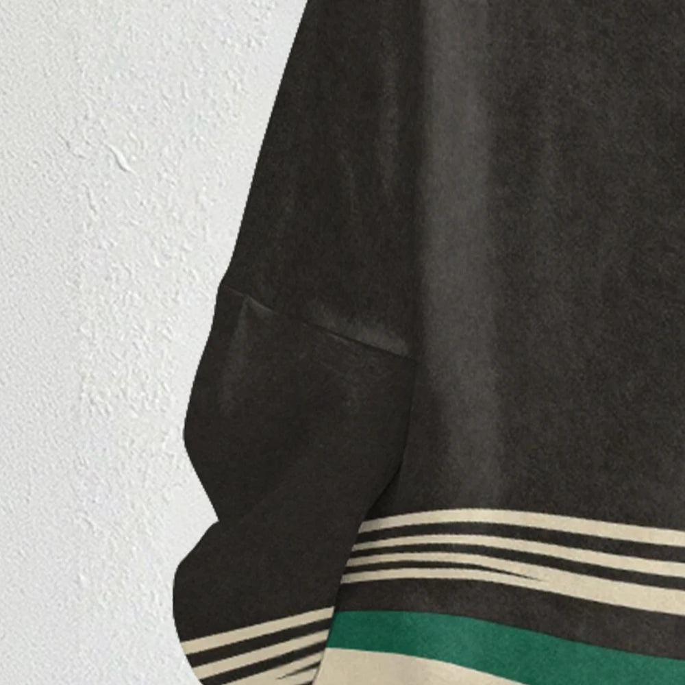 Sweat Off-Shoulder - Motifs Rayures & Pois
