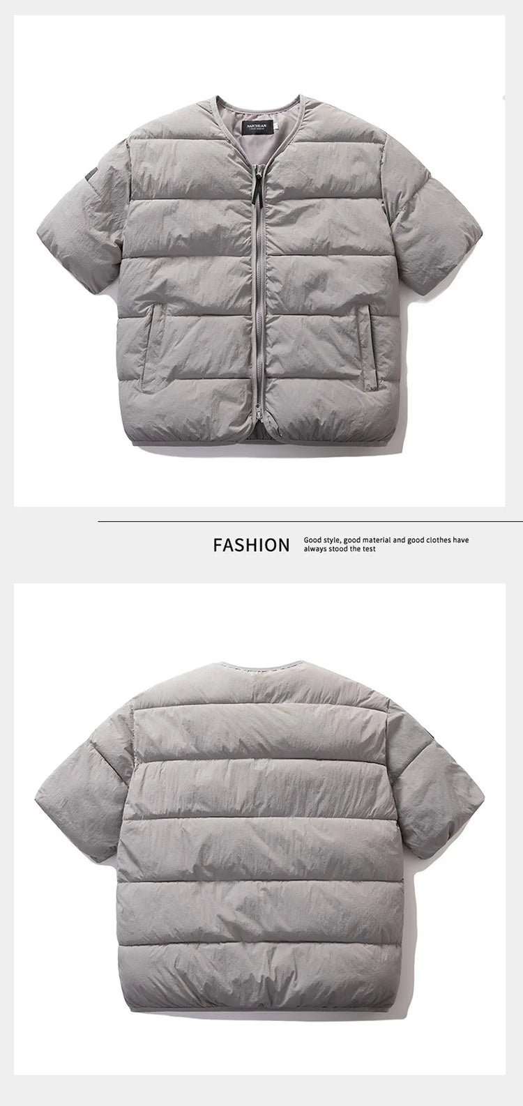 Korean Fashion Vests Warm Men and Women Half-sleeved Vest Jackets Winter Fashion Couple Cotton-Padded Vest Coats Warm Waistcoats