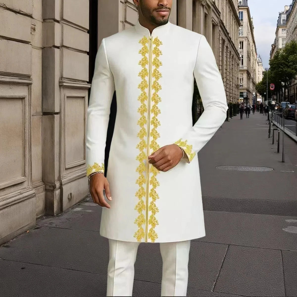Ensemble Kaftan Africain Brode 2 Pieces