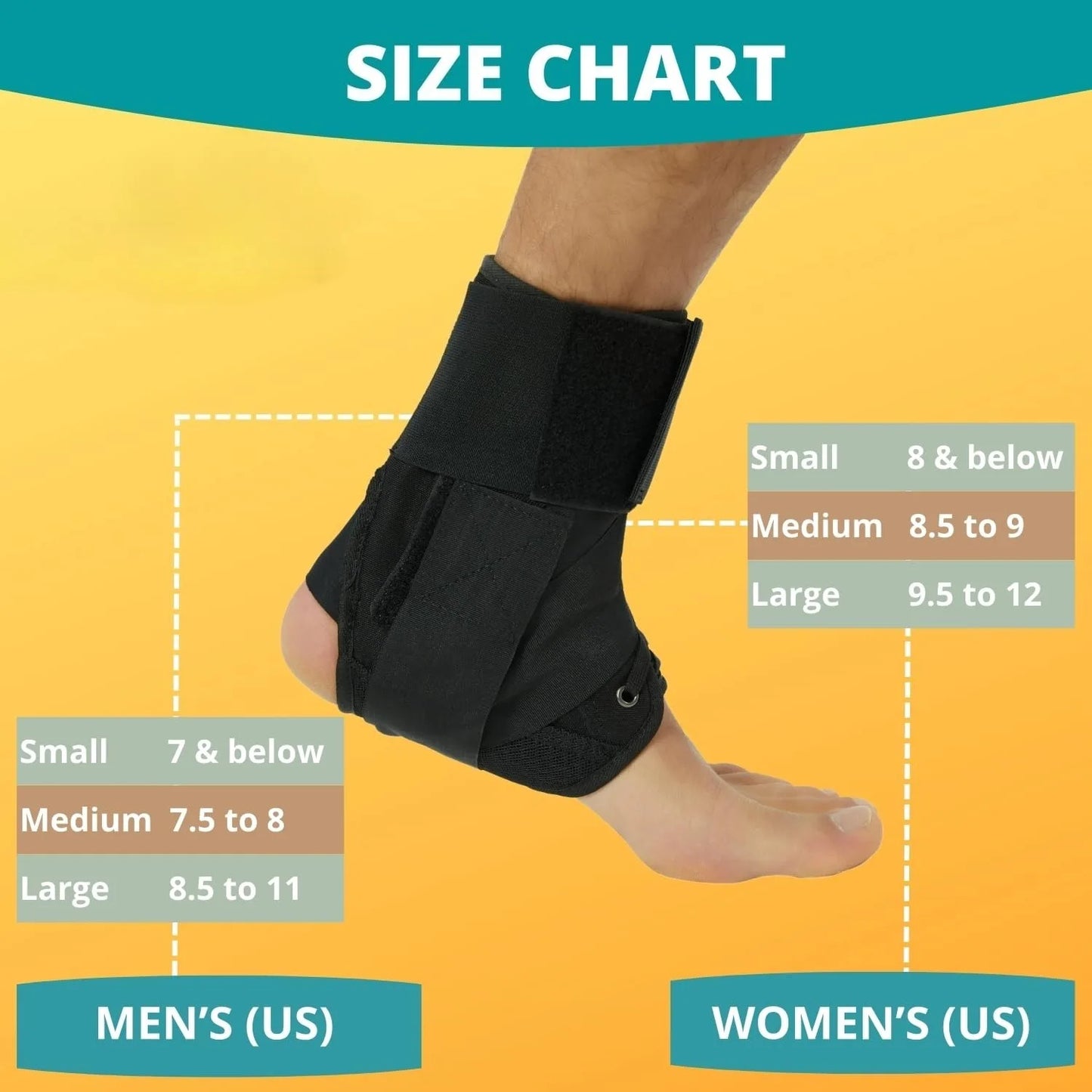 1Pcs Adjustable Lace-Up Ankle Support, Suitable for Both Men And Women - Breathable Sports with Flexible Stability ,, Non-Slip