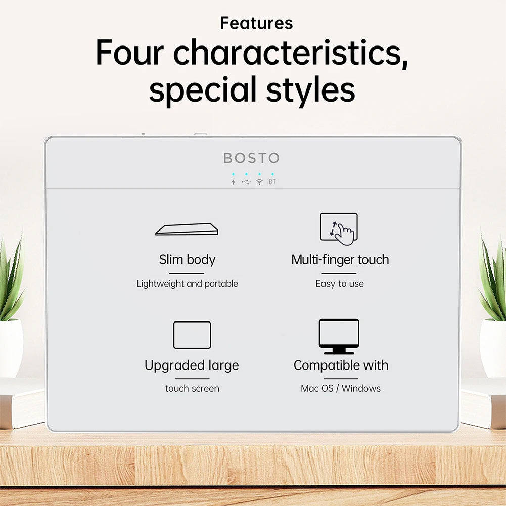 Portable Track Pad Multi-Gesture USB Touchpad Mouse Type-C Rechargeable Ergonomic Trackpad Mouse for Computer Notebook PC Laptop