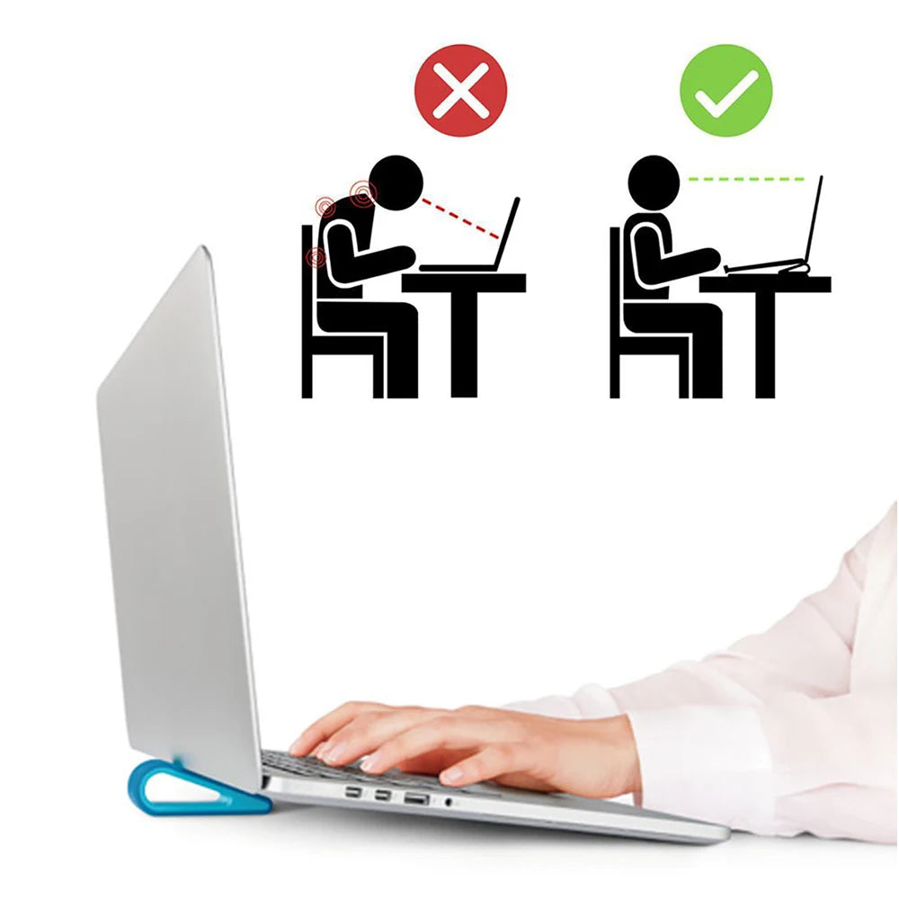 1pc Universal Portable Simple Laptop Stands Silicone Adjustable Stand  Increased Shelf Keyboard Riser for Laptop Notebook Tablet