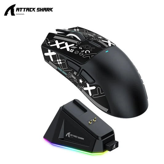 Souris Gaming Attack Shark X11 - Station de Charge RGB