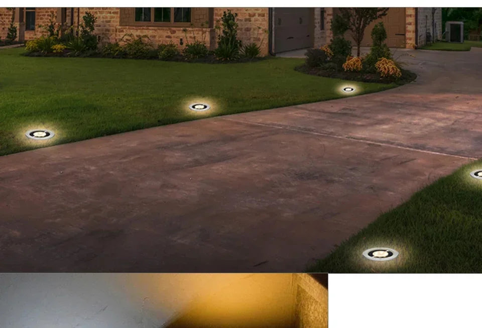 Lampe Solaire Disque LED Extérieur Jardin