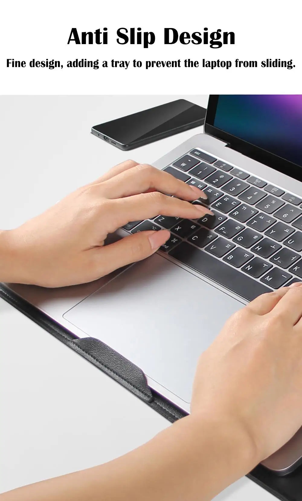 Portable 13 15 inch Adjustable Stand Laptop Sleeve with Mouse Pad Ultra Thin Tablet Case Portable Shockproof for HP/Dell/Surface