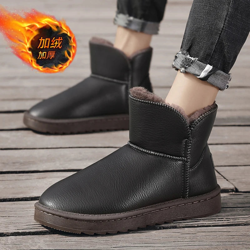 Casual Sneaker Loafers Ankle Boots Sports and Leisure Boots Winter Men Platform Sports Shoes Snow Boots Round Toe Non-slip  New