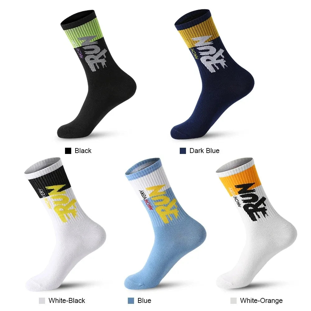 Sport Socks Breathable Sweat-absorbing Running Basketball Socks Quick Dry Outdoor Sport Trend Mid Calf Cycling Socks