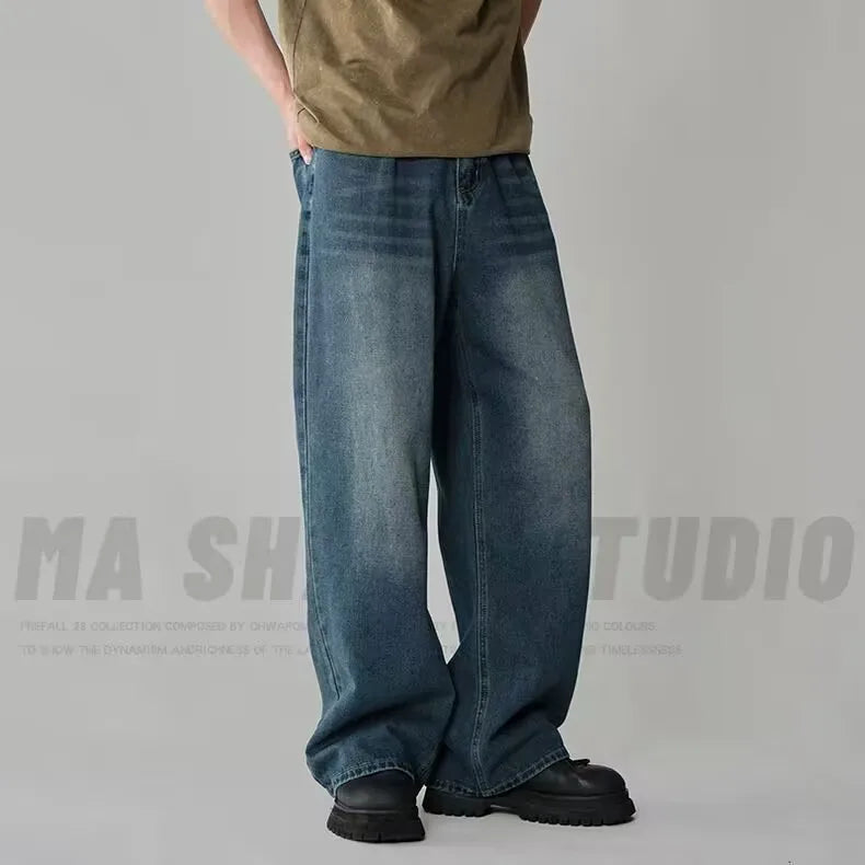 Jean Homme Wide Leg Old Blue Washed