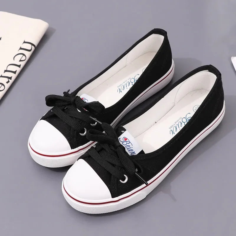 2023Sneakers Shoes for Women Zapatillas Mujer Solid Sapatilha Feminina Zapatilla Tenis Feminino Lace-up White Chaussures Plates