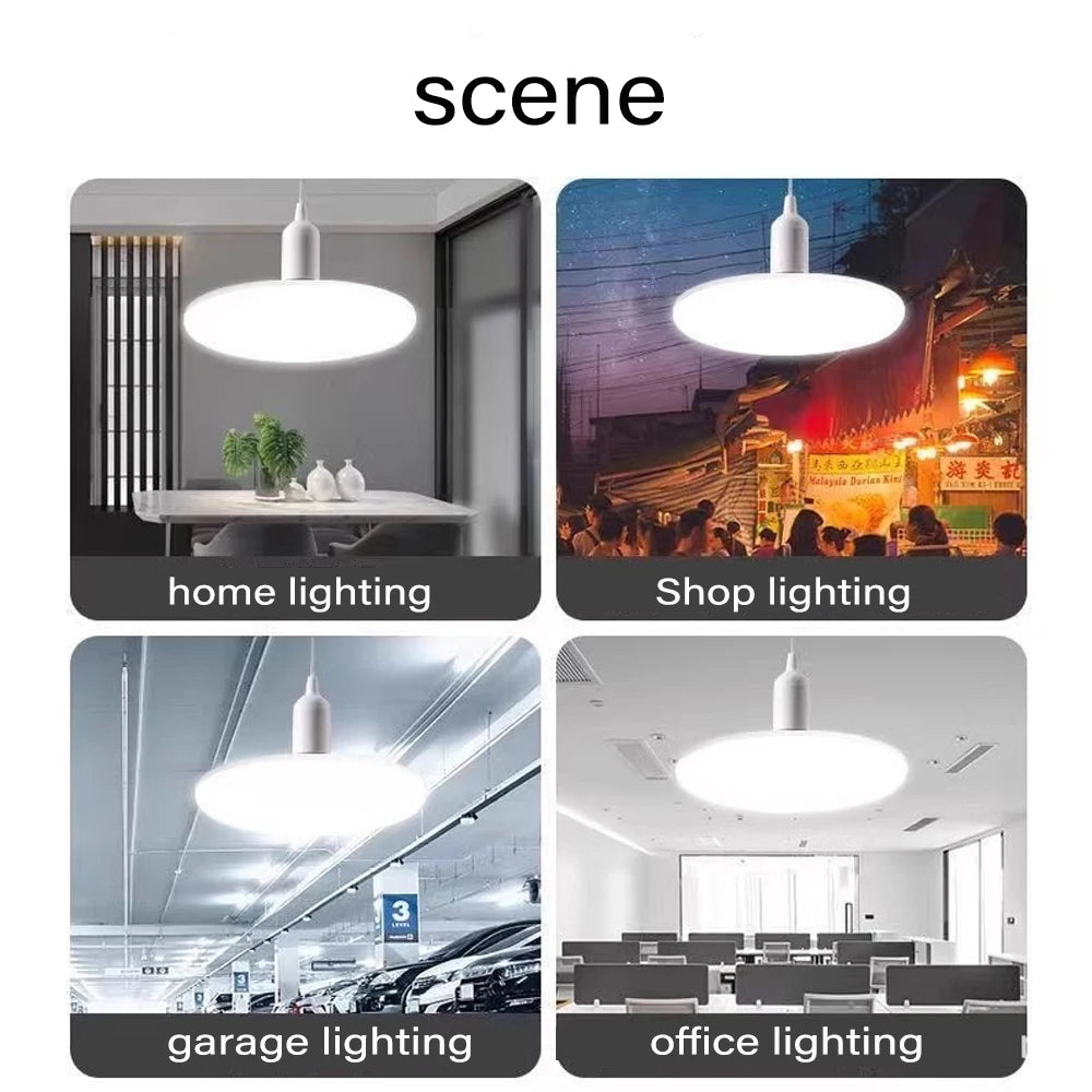 1PC 220V LED Bulb E27 Base Household Energy Saving Lamp 20W 30W 40W 60W 100W Indoor Lighting Flying Saucer Light Ampoule E27