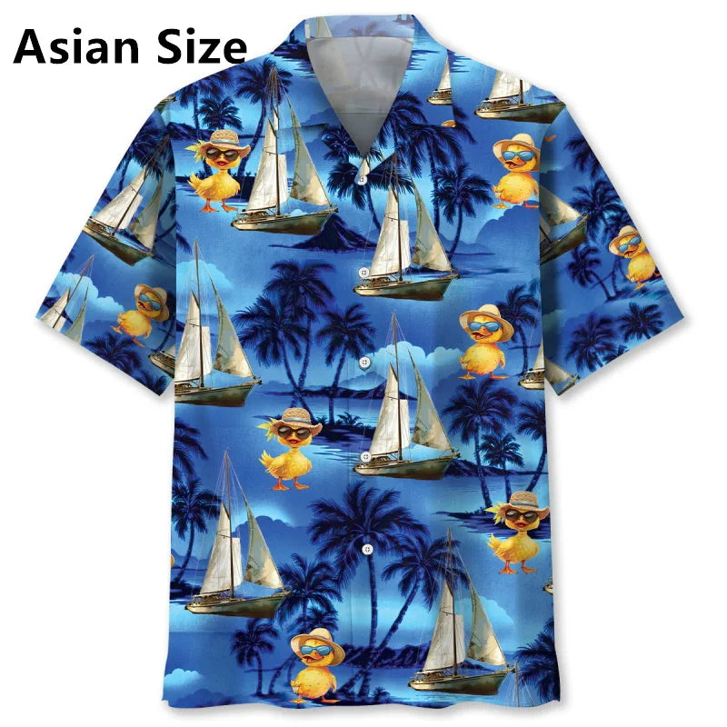 Chemise MC Hawaiian Voilier Floral