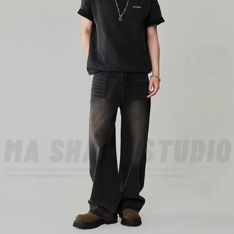 Jean Homme Wide Leg Old Blue Washed