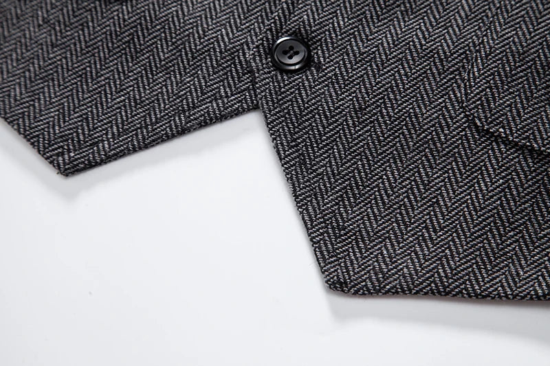 Gilet Tweed Herringbone British Gentleman