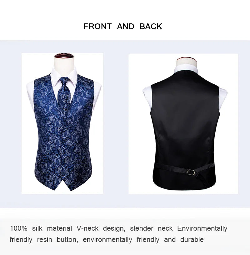 Gilet Cravate Hi-Tie Soie 4 Pieces