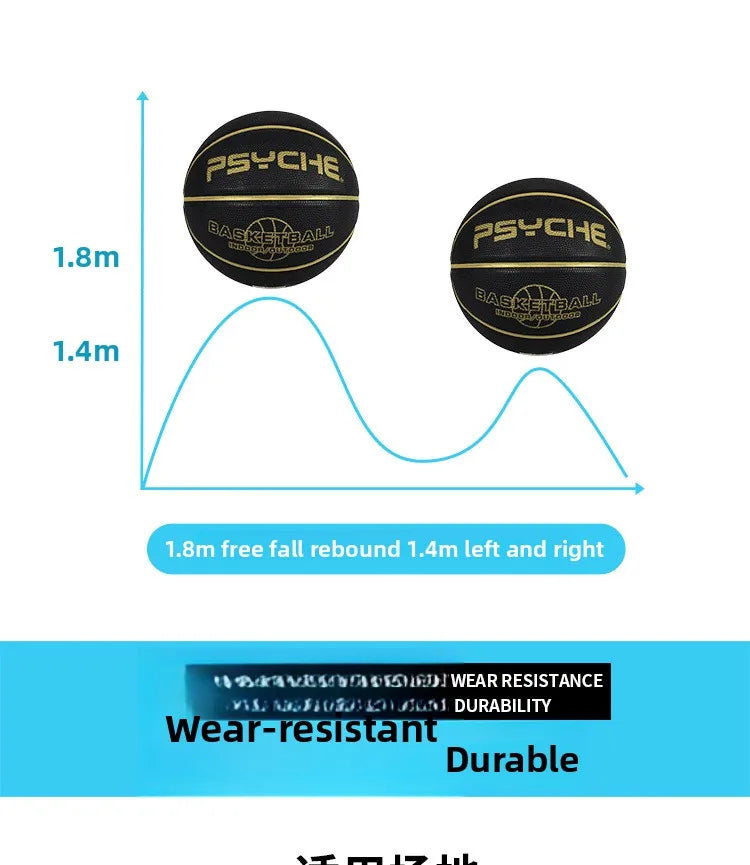 Ballon de Basket "Luxury Gold" - Noir & Or Composite