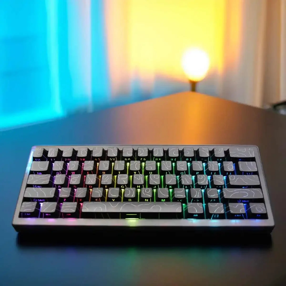 Set de Touches PBT "Neon Glow" - Gravure Latérale