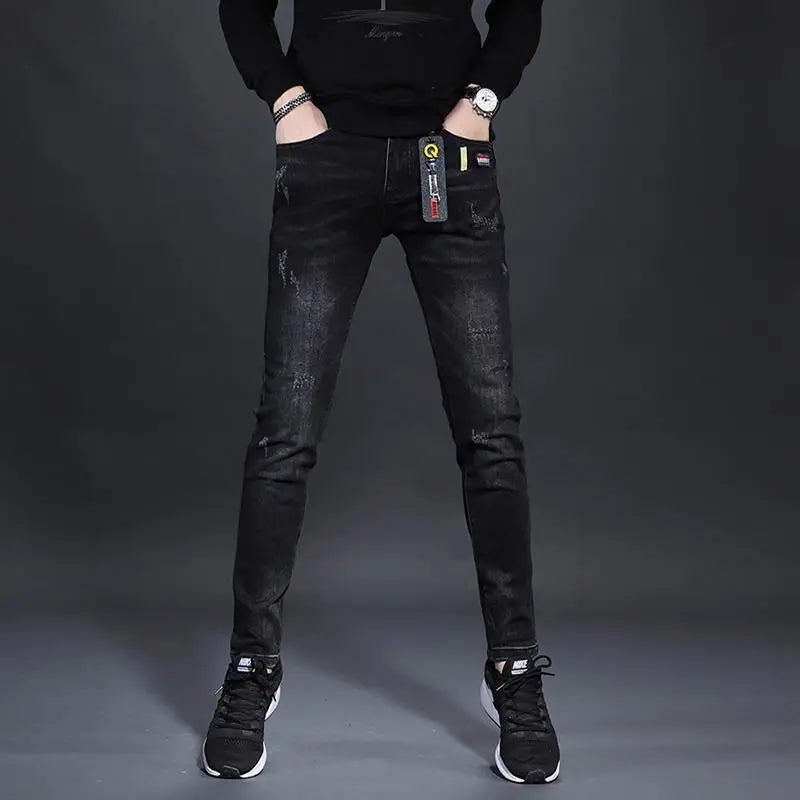 Jean Brode Patches Harajuku Slim Korean