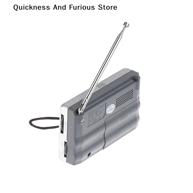 【TO】1PC Portable Mini Radio Handheld Dual Band SW/AM/FM Music Player Speaker with Telescopic Antenna Indoor/Outdoor Radio Stereo