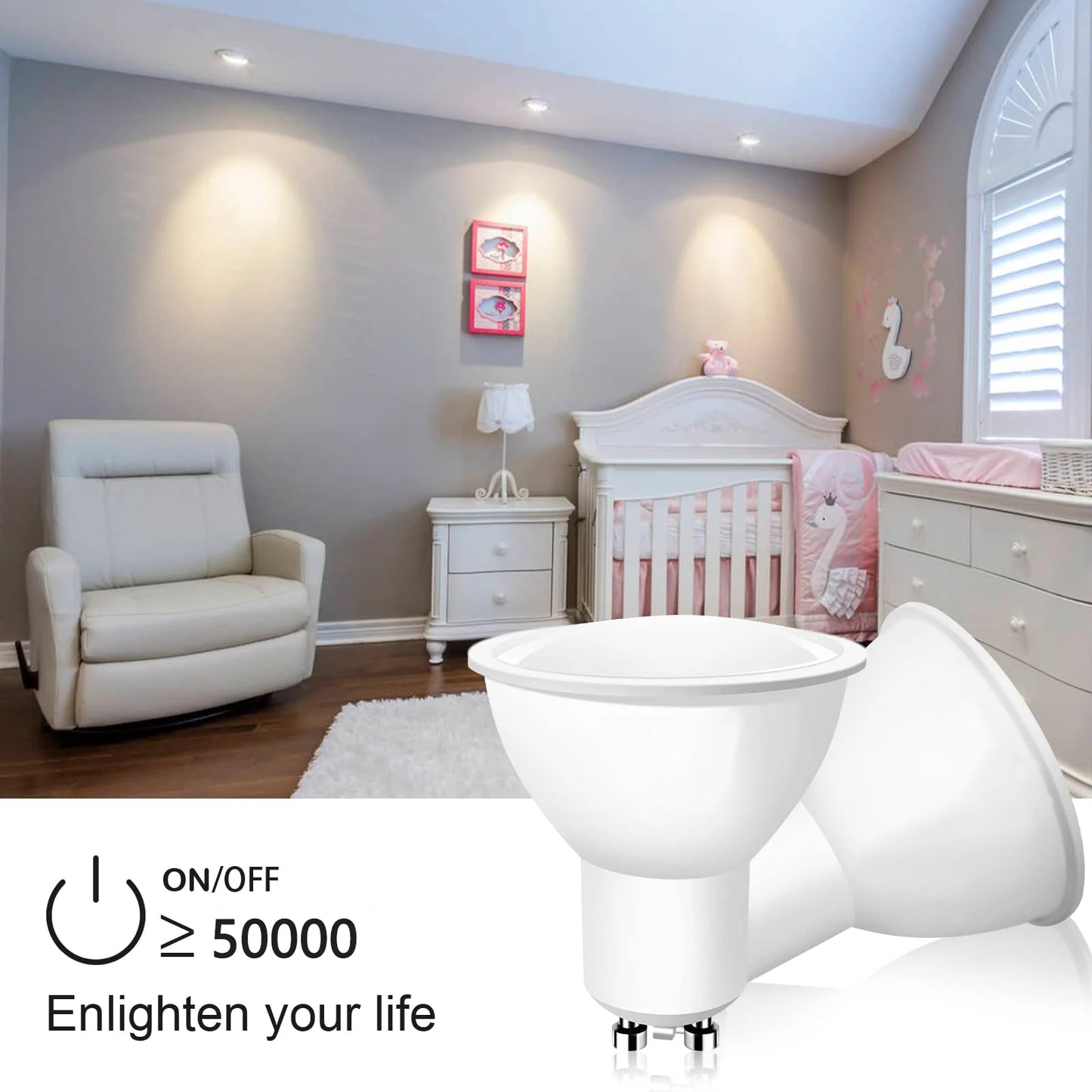 4PCS LED Spotlight Bulb GU10 AC220V 3W 6W 9W 12W 180 Degree Beam Angle High Lumen Indoor LED Energy Saving Lights Bulb