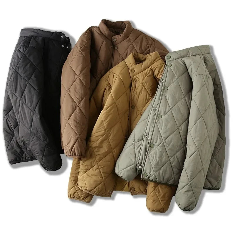 Manteau Coton Losange Couple Leger Hiver