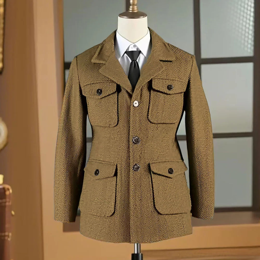 Veste Chasse British Tweed Multi-Poches