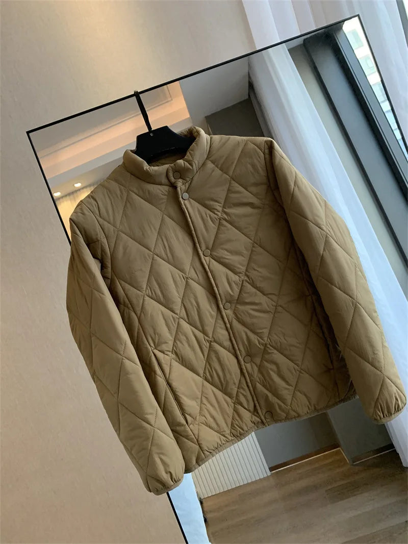Manteau Coton Losange Couple Leger Hiver